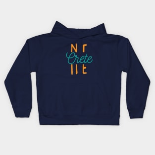 Crete Nebraska City Typography Kids Hoodie